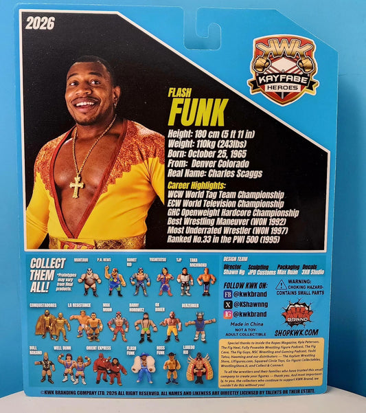 2026 KWK Kayfabe Heroes Deluxe Edition Flash Funk [With Yellow Gear]