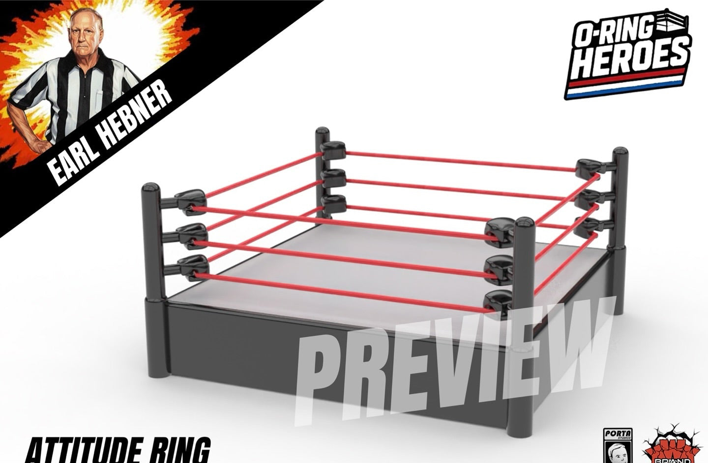 KWK O-Ring Heroes Attitude Ring [With Earl Hebner]