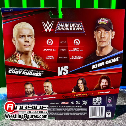 2026 WWE Mattel Main Event Showdown Series 26 "The American Nightmare" Cody Rhodes vs. John Cena