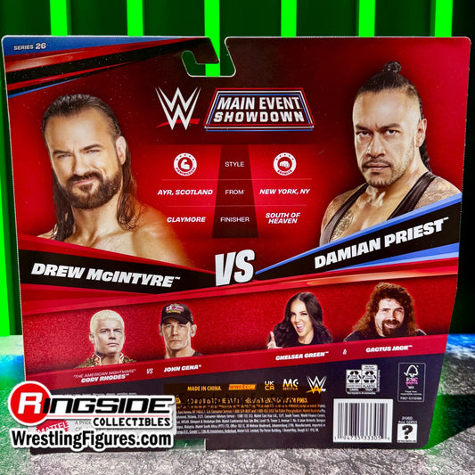 2026 WWE Mattel Main Event Showdown Series 26 Drew McIntyre vs. Damian Priest