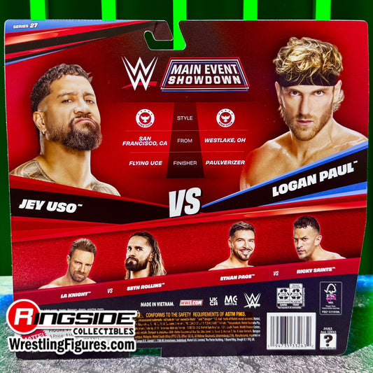 2026 WWE Mattel Main Event Showdown Series 27 Jey Uso vs. Logan Paul
