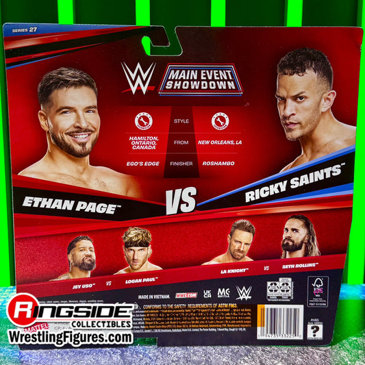 2026 WWE Mattel Main Event Showdown Series 27 Ethan Page vs. Ricky Saints
