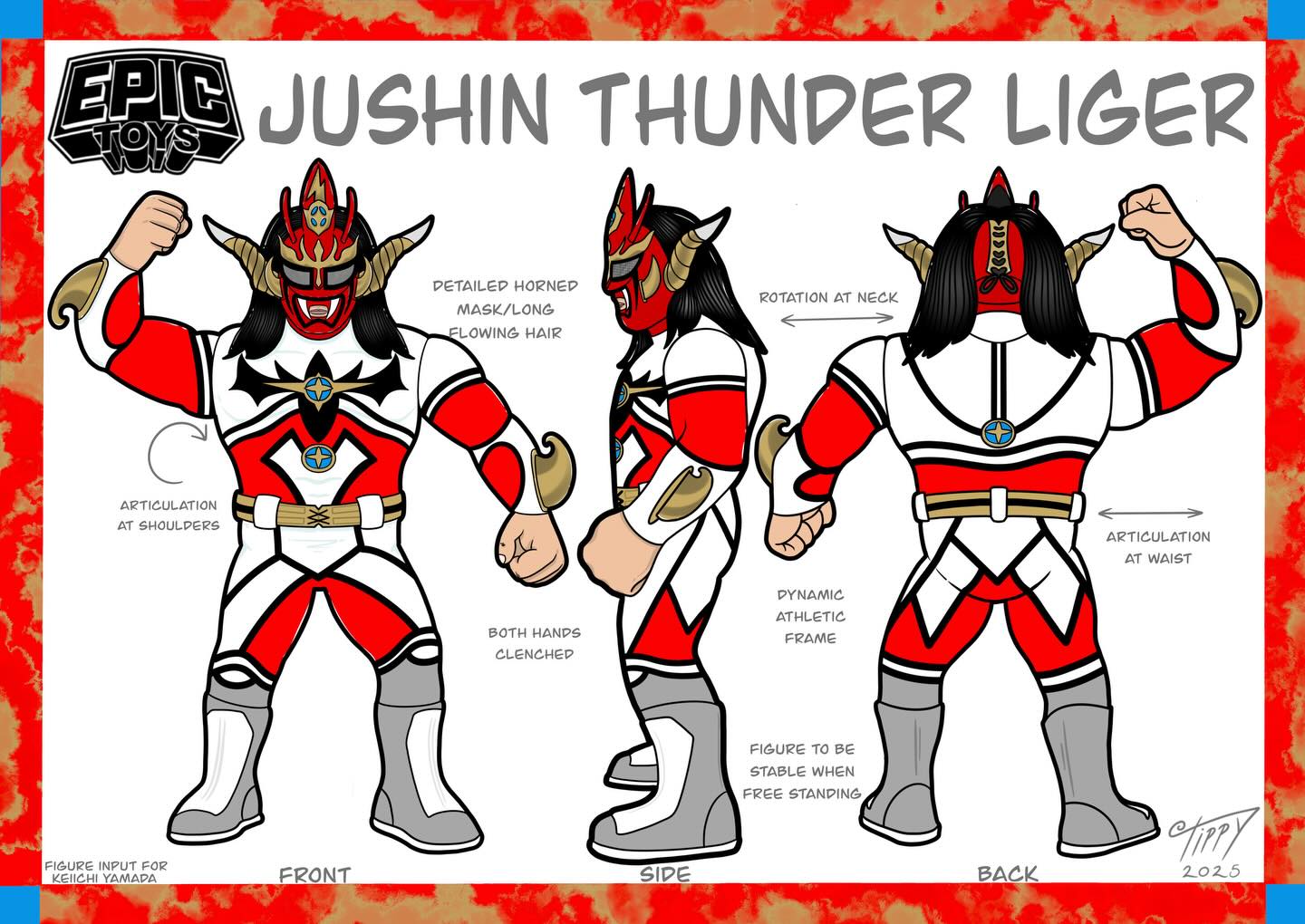 Epic Toys Wrestling Megastars Jushin Thunder Liger [With Red Gear]