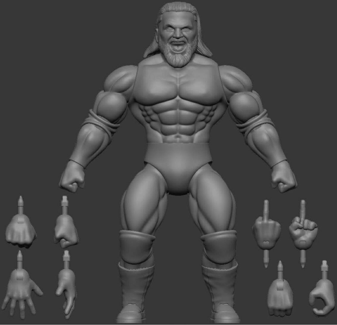 Unreleased PowerTown Remco All-Star Wrestlers Brian Myers