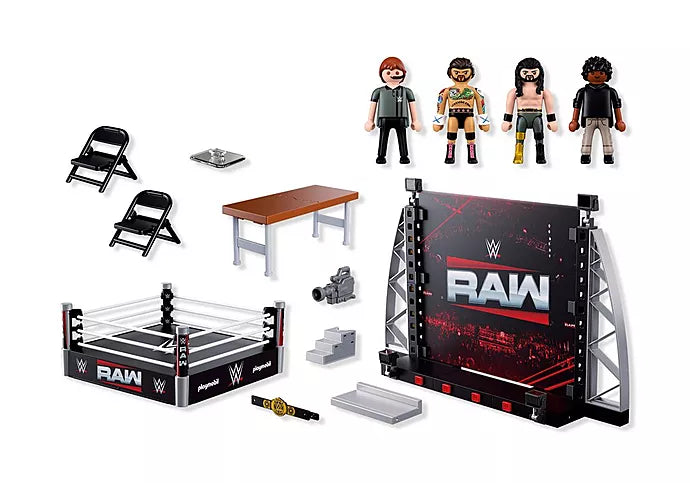 2026 WWE Playmobil Raw Ring Collectors Set [With Seth Rollins & CM