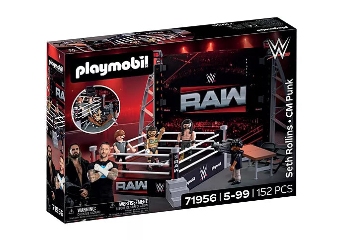 2026 WWE Playmobil Raw Ring Collectors Set [With Seth Rollins & CM Punk]