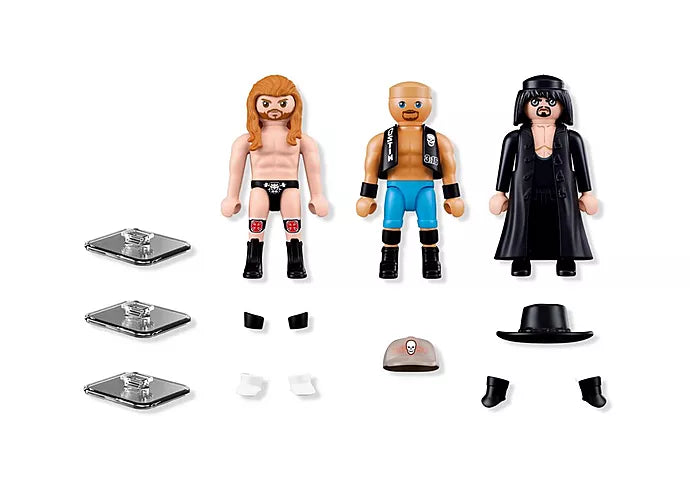 2026 WWE Playmobil Attitude Era 3-Pack: Undertaker, "Stone Cold" Steve Austin & Triple H