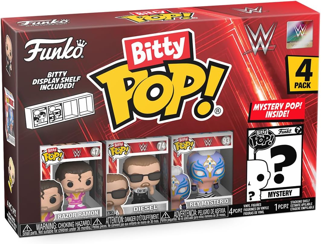 2024 WWE Funko Bitty POP! 4-Pack: Razor Ramon, Diesel, Rey Mysterio & Mystery