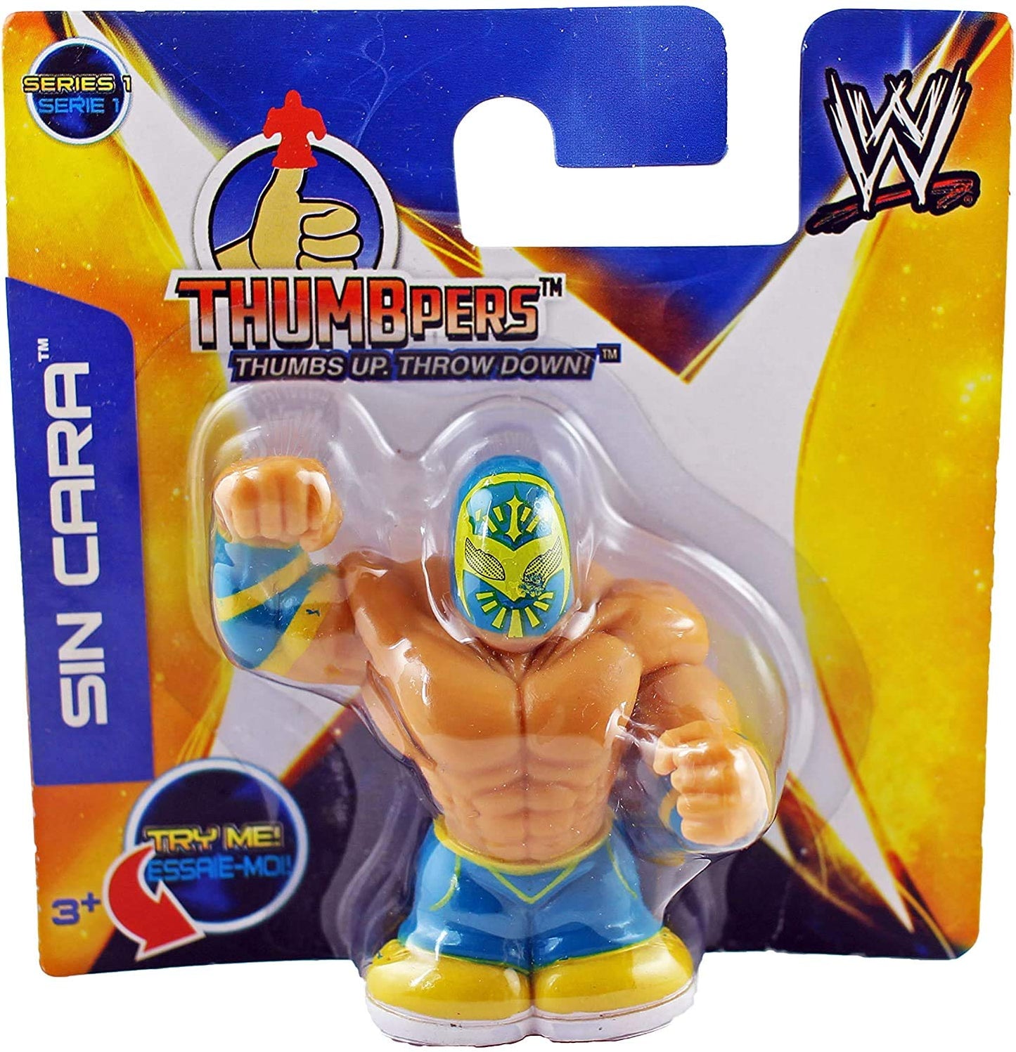 2013 WWE Wicked Cool Toys Thumbpers Series 1 Sin Cara [Carded]
