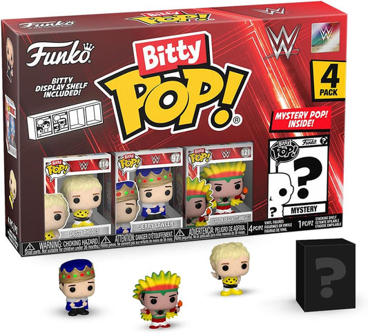 2024 WWE Funko Bitty POP! 4-Pack: Dusty Rhodes, Jerry Lawler, Ricky Steamboat & Mystery