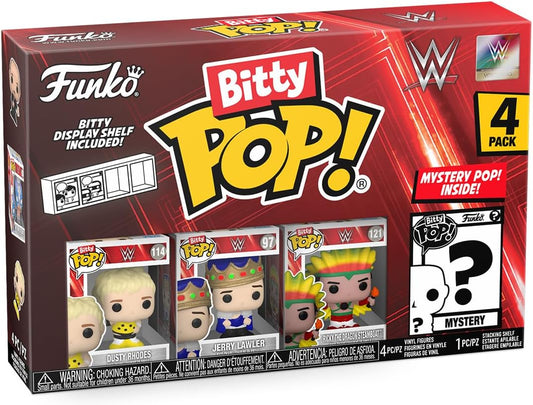 2024 WWE Funko Bitty POP! 4-Pack: Dusty Rhodes, Jerry Lawler, Ricky Steamboat & Mystery