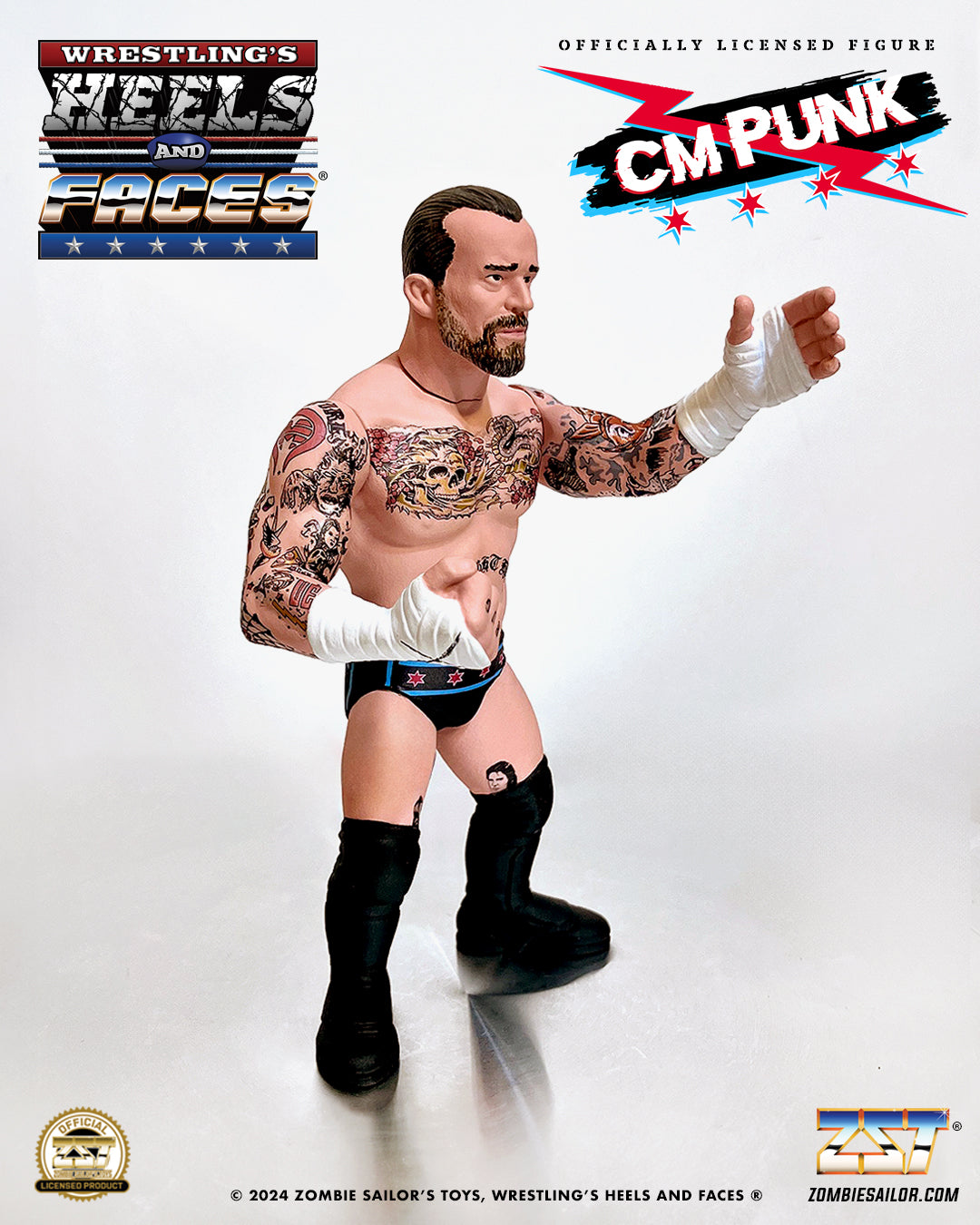 2024 Zombie Sailor's Toys Wrestling's Heels & Faces CM Punk [With 