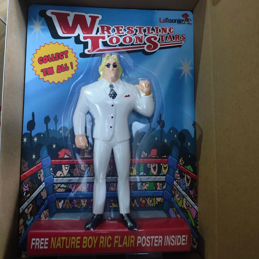 2026 LaToonie Wrestling ToonStars 8" Scale Ric Flair [With White Suit & Polka Dot Tie]