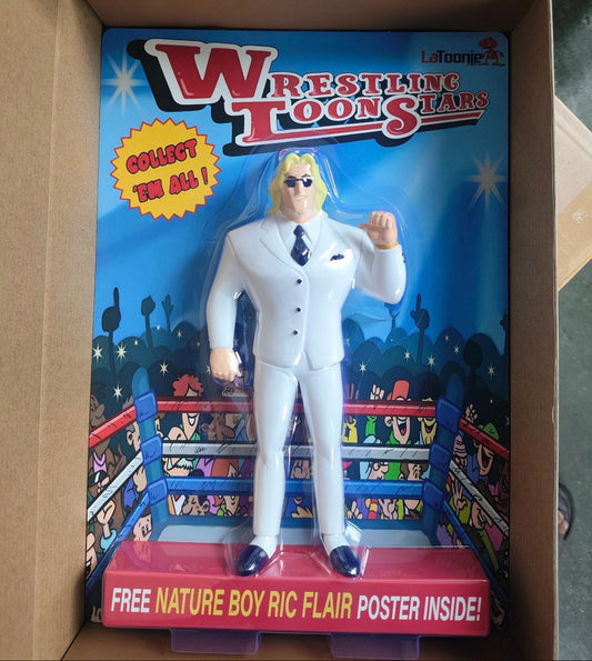 2026 LaToonie Wrestling ToonStars 8" Scale Ric Flair [With White Suit & Navy Tie]