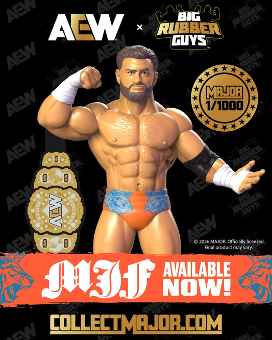 2027 MAJOR AEW x Big Rubber Guys MJF [With Blue & Orange Trunks]