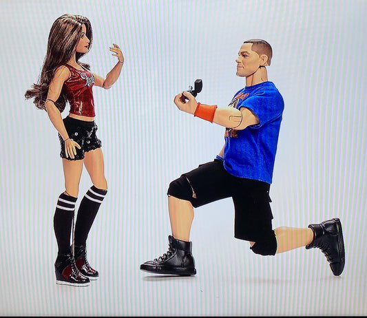 Unreleased WWE Mattel 12" Nikki Bella & John Cena