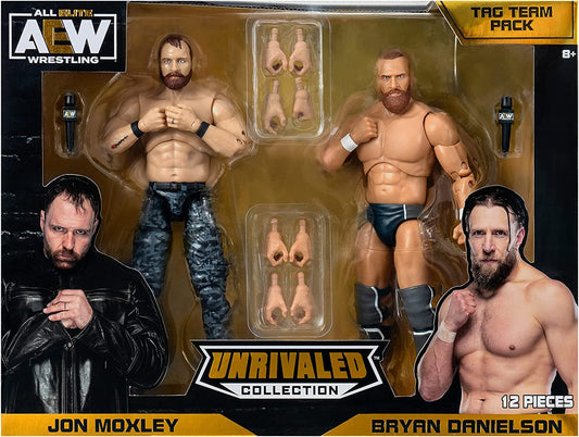 2023 AEW Jazwares Unrivaled Collection Amazon Exclusive Jon Moxley & Bryan Danielson Tag Team Pack