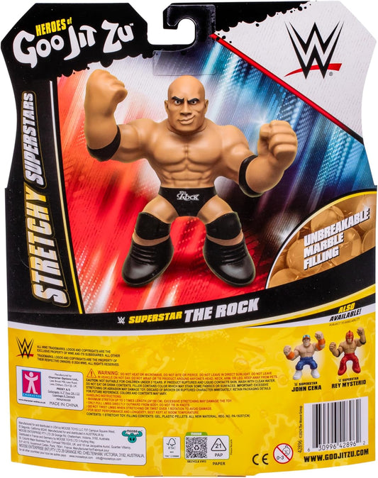 2025 WWE Moose Toys Heroes of Goo Jit Zu Stretchy Superstars Series 1 The Rock