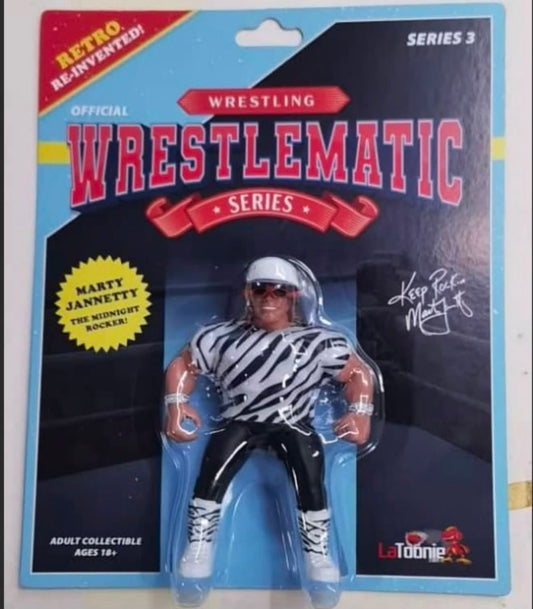 LaToonie Wrestling Wrestlematic Series 4.5" Scale Marty Jannetty [With Black Tights]