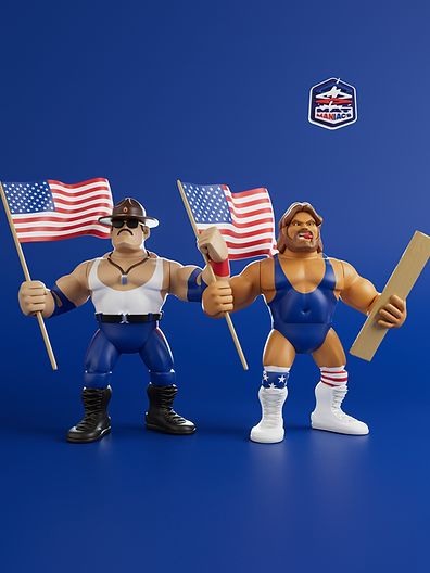 2027 Nerd Closet Mat Maniacs 2-Pack: Sgt. Slaughter & Hacksaw Jim Duggan