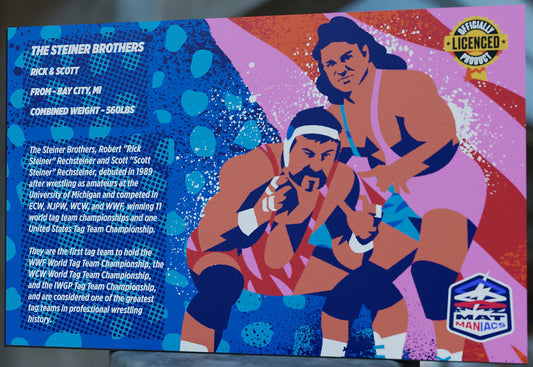 2025 Nerd Closet Mat Maniacs Series 1 Steiner Brothers: Rick Steiner & Scott Steiner