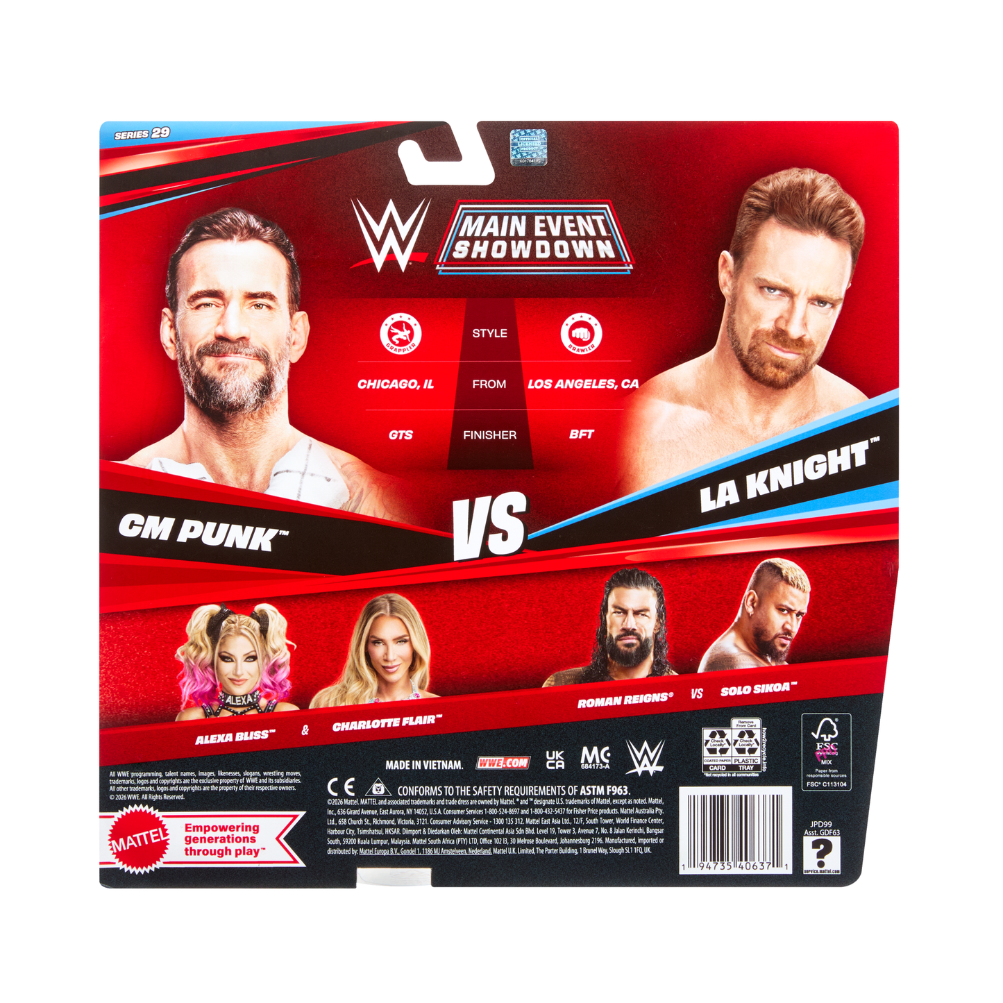 2026 WWE Mattel Main Event Showdown Series 29 CM Punk vs. LA Knight