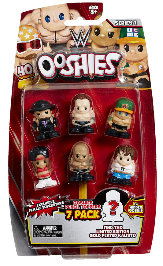 2017 WWE Headstart Ooshies Series 1 Pencil Topper 7-Pack