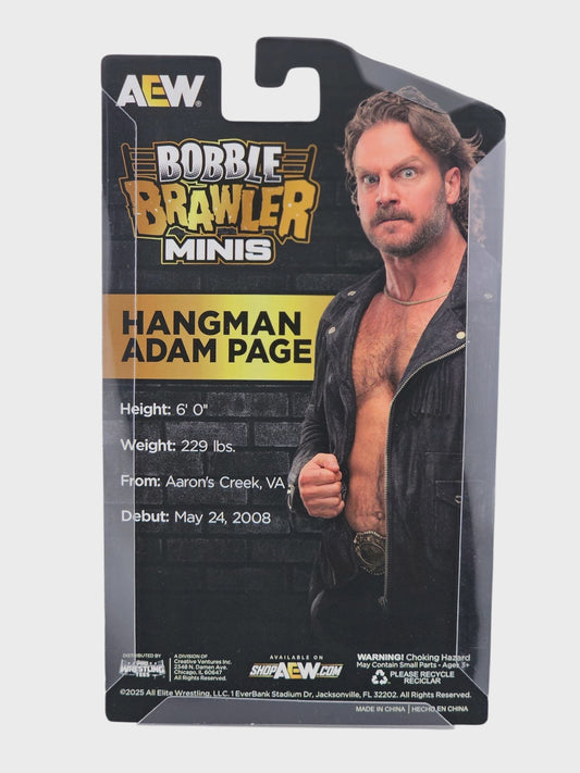 2025 AEW Pro Wrestling Tees Bobble Brawlers Minis Hangman Adam Page [Exclusive]