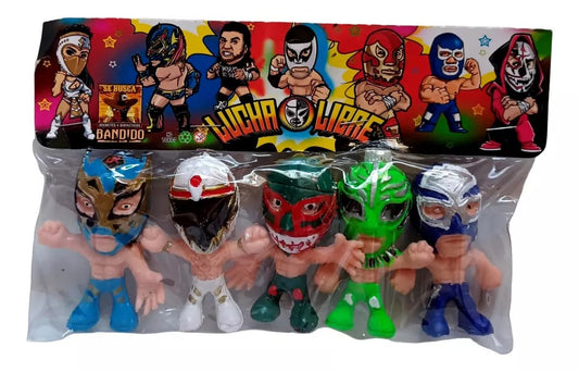 Bandido Juguetes y Didácticos Lucha Libre Bootleg/Knockoff Cabezones: Volador Jr., Tinieblas, Mil Mascaras, Misterioso Jr. & Soberano Jr.