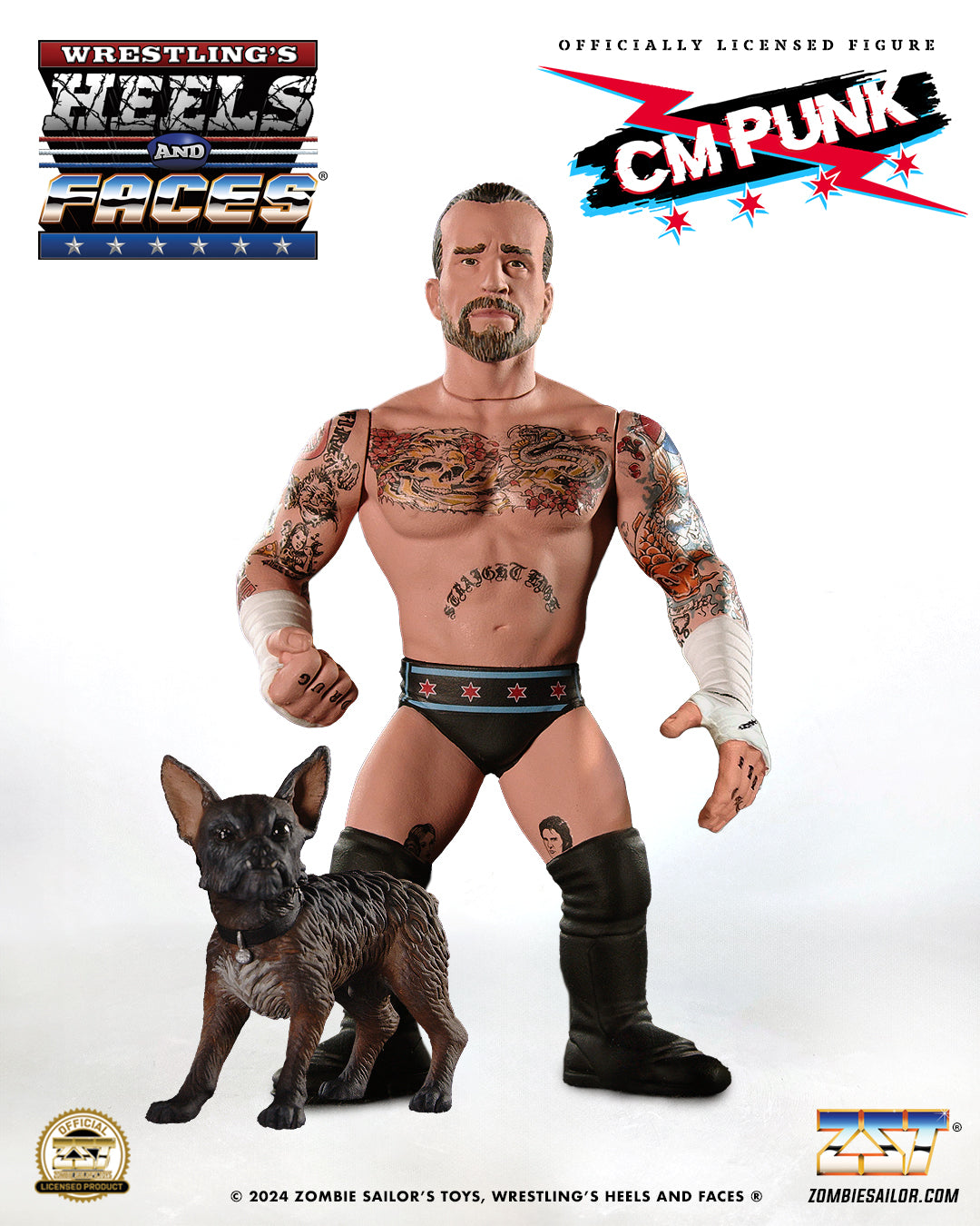 2024 Zombie Sailor's Toys Wrestling's Heels & Faces CM Punk [With 