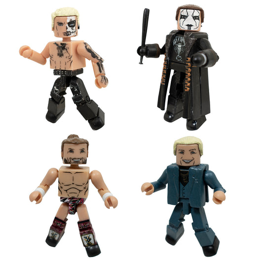 2024 AEW Diamond Select Toys Minimates Series 3 4-Pack: Darby Allin, Sting, Bryan Danielson & Ric Flair