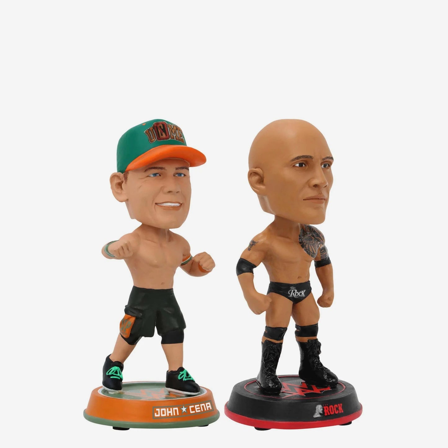 2026 WWE FOCO Mini Bighead Bobblehead 2-Pack: John Cena & The Rock