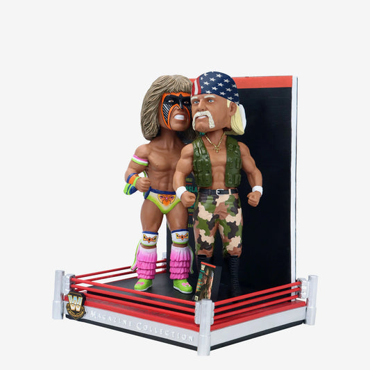 2025 WWE FOCO WWF Magazine Collection Bobblehead Hulk Hogan & The Ultimate Warrior