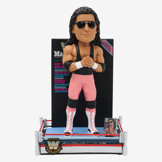 2025 WWE FOCO Magazine Collection Bobblehead "Bret 'Hitman' Hart Arrives"