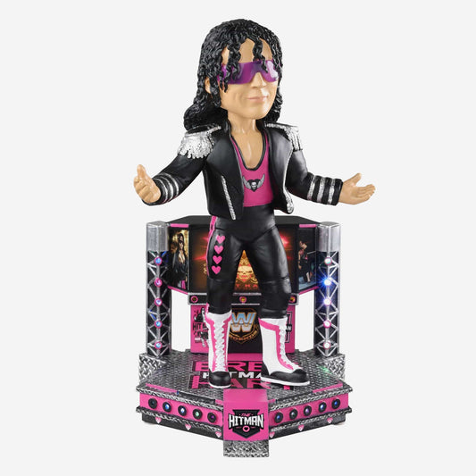 2023 WWE FOCO Bobbleheads Limited Edition Light-Up Stage Bret "Hitman" Hart