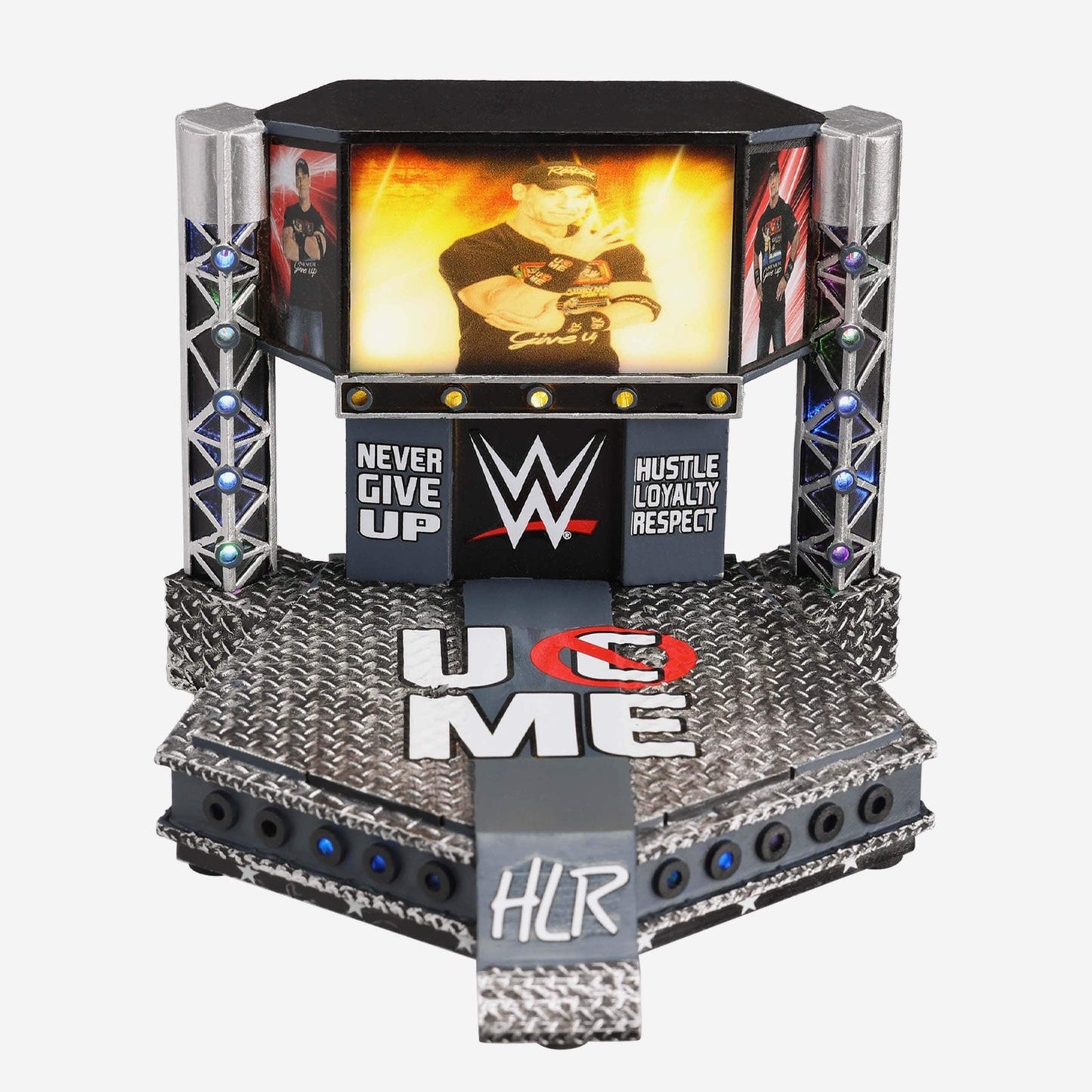 2023 WWE FOCO Bobbleheads Limited Edition Light-Up Stage John Cena