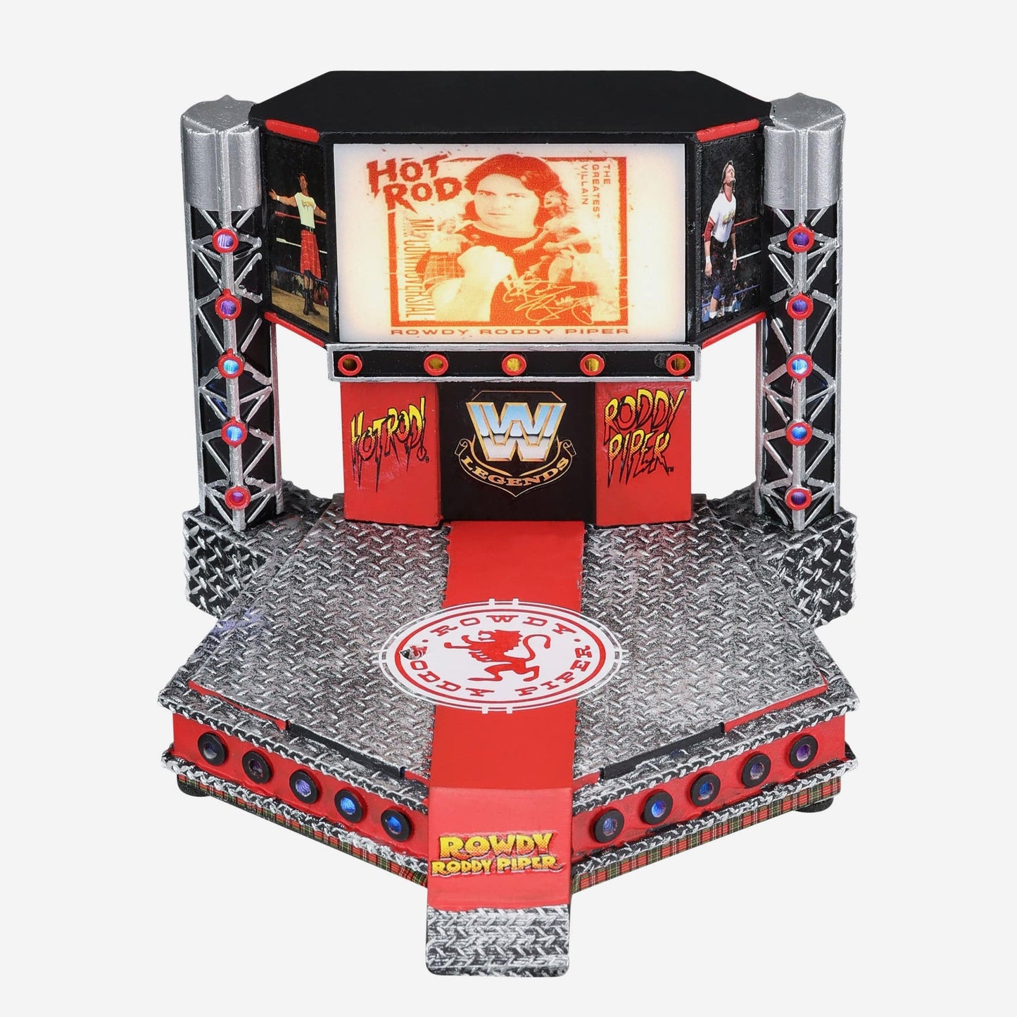 2024 WWE FOCO Bobbleheads Limited Edition Light-Up Stage Rowdy Roddy Piper