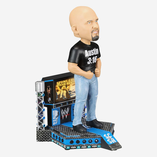 2023 WWE FOCO Bobbleheads Limited Edition Light-Up Stage Stone Cold Steve Austin