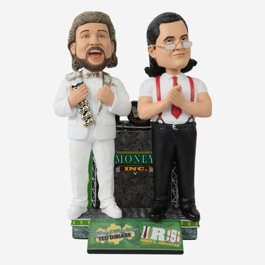 2023 WWE FOCO Bobbleheads Money Inc. Team Tag Team Dual Bobblehead: Ted DiBiase & I.R.S.