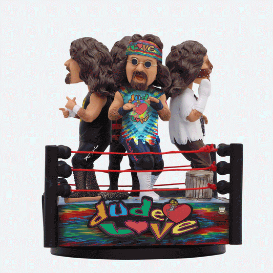 2024 WWE FOCO Bobbleheads Limited Edition Faces of Foley Quad Spinner