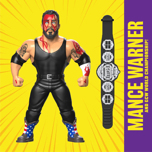 2025 Major Wrestling Figure Podcast Major Bendies Series 8 Mance Warner