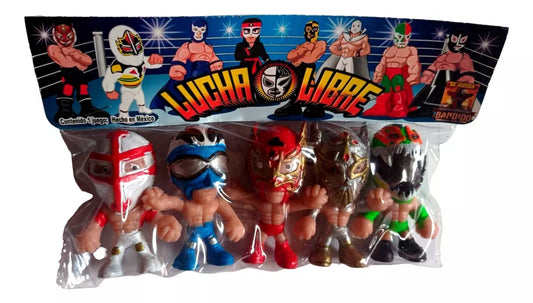 Bandido Juguetes y Didácticos Lucha Libre Bootleg/Knockoff Cabezones: Templario, Stuka Jr., Dragon Lee, Dralistico & Titan