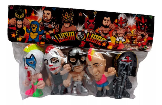 Bandido Juguetes y Didácticos Lucha Libre Bootleg/Knockoff Cabezones: Psycho Clown, Pagano, Brazo de Plata, Maximo & La Parka