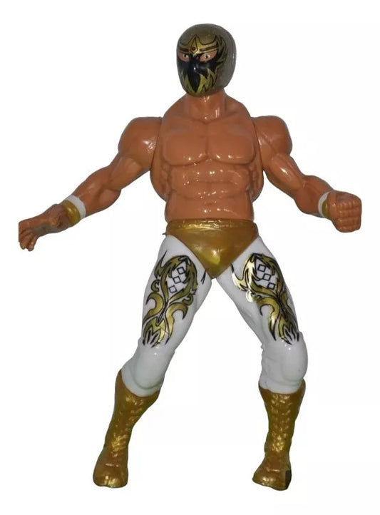 7" Articulated Bootleg/Knockoff Mascara Dorada Mexican Arena Figure