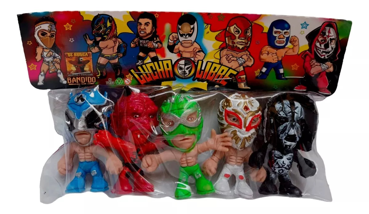 Bandido Juguetes y Didácticos Lucha Libre Bootleg/Knockoff Cabezones: Ultimo Guerrero, La Gronda, Silver King, Caristico & LA Park