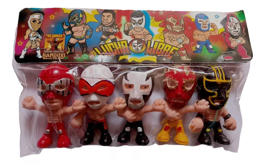Bandido Juguetes y Didácticos Lucha Libre Bootleg/Knockoff Cabezones: As Charro, El Vagabundo, Black Shadow, Blackman & El Cobarde