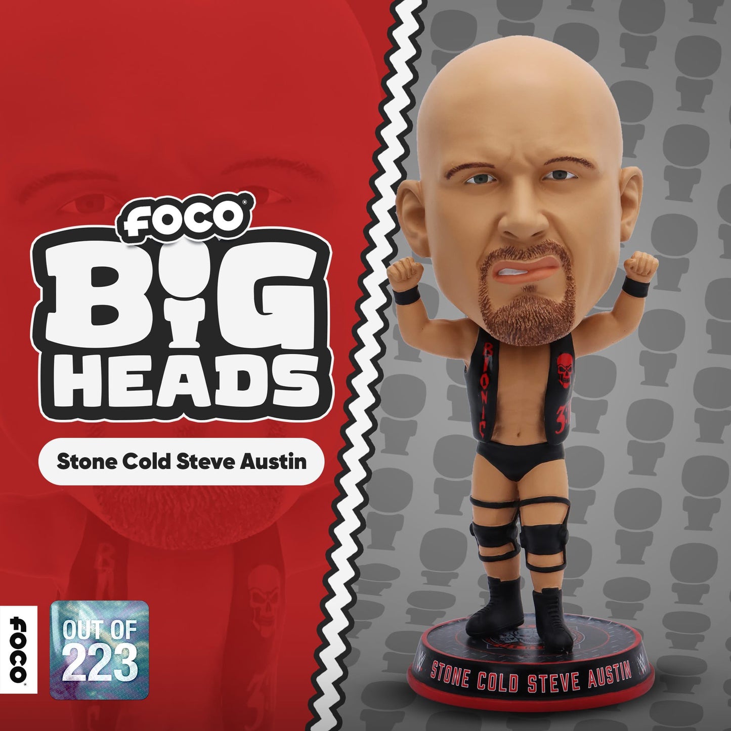 2024 WWE FOCO Bigheads Limited Edition Stone Cold Steve Austin