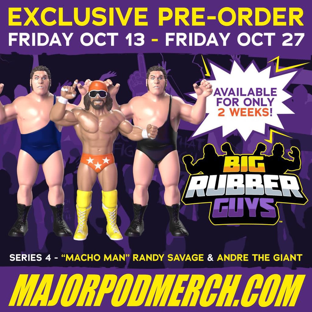 2024 Major Wrestling Figure Podcast Big Rubber Guys Series 4 Andre the Giant [With Black Singlet]