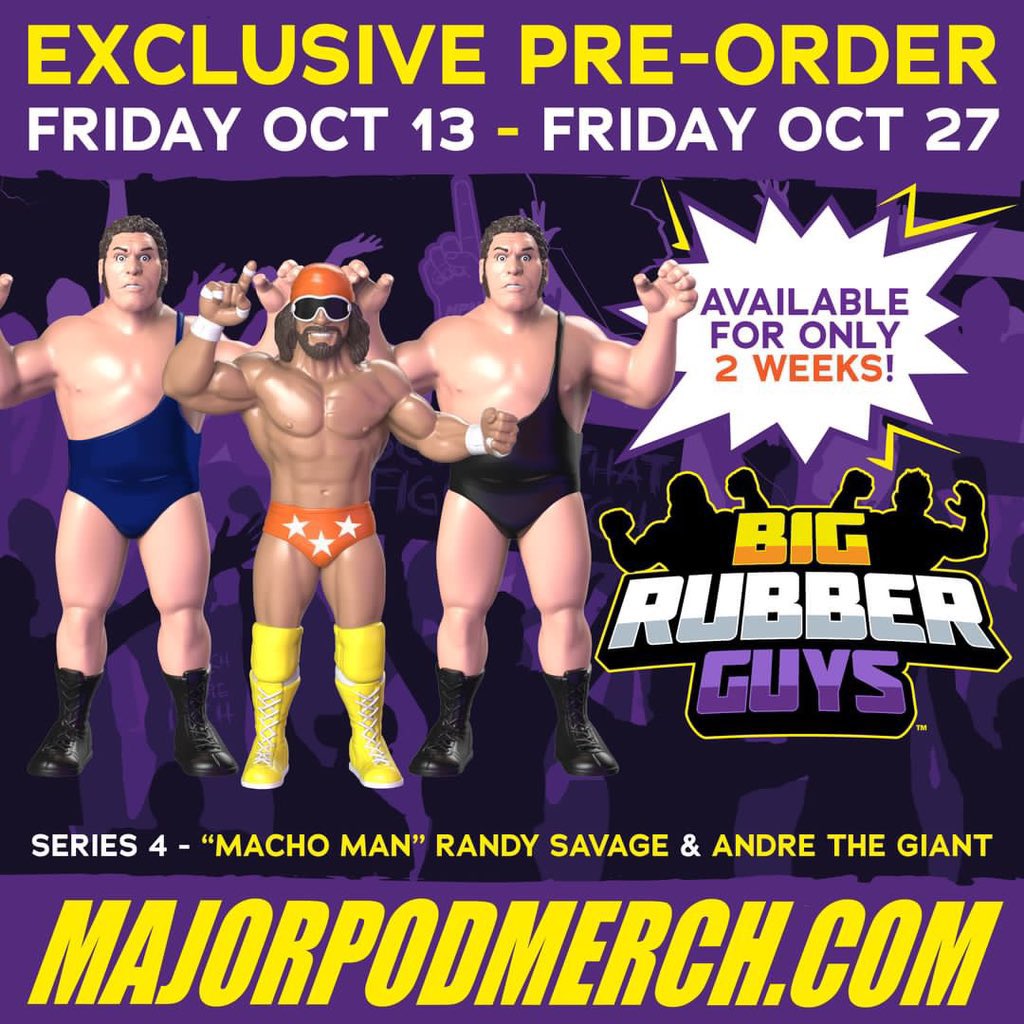 Major Wrestling Figure Podcast Big Rubber Guys Series 4 Andre the Giant [With Blue Singlet]