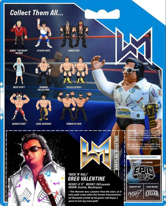 2023 Epic Toys  Wrestling Megastars "Rock 'N' Roll" Greg "The Hammer" Valentine [Exclusive]